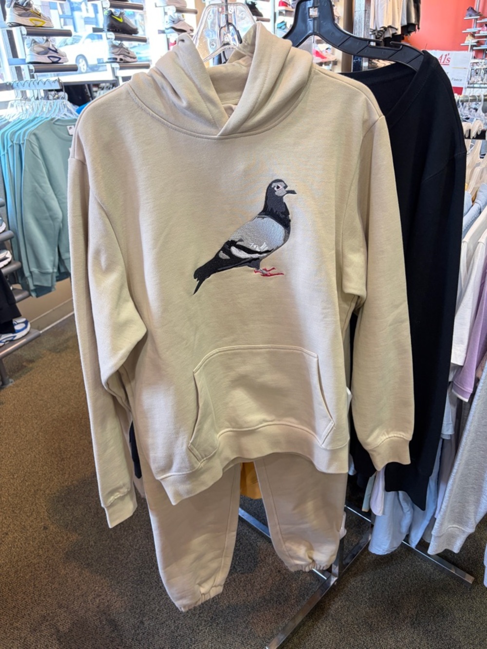 Staple Cream Embroidered Hoodie n Pants